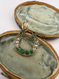 VICTORIAN EMERALD & DIAMOND HORSESHOE PENDANT