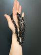 VICTORIAN WHITBY JET CHUNKY MARINER LINK CHAIN