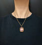 VICTORIAN TURQUOISE & AMETHYST VINAIGRETTE PENDANT