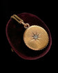ANTIQUE DIAMOND SET 15CT GOLD DISC PENDANT