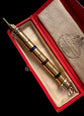 VICTORIAN 15CT GOLD & COLOURED ENAMEL TRIPLE PROPELLING PENCIL PENDANT