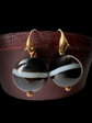 VICTORIAN 15CT GOLD SNAKE & AGATE EARRINGS