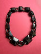 VICTORIAN WHITBY JET GEOMETRIC COLLAR NECKLACE