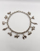 VICTORIAN ANIMAL CHARM CHUNKY SILVER NECKLACE