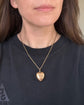 ANTIQUE LARGE PUFFY GOLD HEART PENDANT ‘TOUJOURS PRÉSENTE, TOUJOURS CHÈRE’