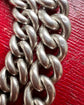 ANTIQUE LONG SILVER CURB CHAIN WITH EXTENDER