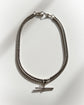 ANTIQUE SILVER SNAKE LINK ALBERT CHAIN