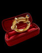 HUGE VINTAGE 18CT GOLD & SAPPHIRE BOLT RING