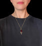 VICTORIAN GARNET AND DIAMOND TEARDROP PENDANT