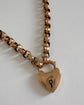 VICTORIAN UNUSUAL 9CT GOLD HEART PADLOCK WITH BOLT RING
