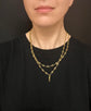 18CT FRENCH SAUTOIR FANCY LINK GAURD CHAIN