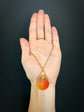 GEORGIAN CARNELIAN SHELL SCENT BOTTLE PENDANT