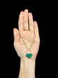 VICTORIAN MALACHITE & SILVER PADLOCK PENDANT