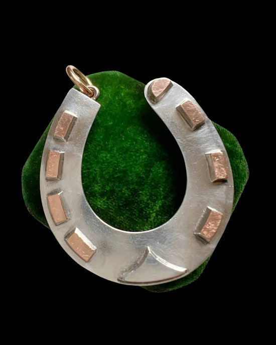VICTORIAN MIXED METAL HORSESHOE PENDANT