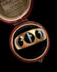 CHUNKY VICTORIAN BANDED AGATE FLUSH SET RING