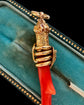 ANTIQUE 15CT GOLD SNAKE & CORAL PENDANT