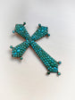 For Chryssa 19TH CENTURY FRENCH PAVÉ TURQUOISE CROSS PENDANT