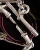 EDWARDIAN CHUNKY SILVER PAPERCLIP ALBERT CHAIN