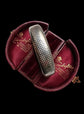 19TH CENTURY SILVER NIELLO CHEQUERBOARD BANGLE