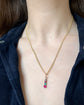19TH CENTURY DIAMOND, RUBY & EMERALD PENDANT