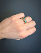 VICTORIAN CHUNKY DIAMOND & TURQUOISE RING