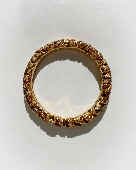 GEORGIAN 15CT GOLD LARGE SPLIT RING