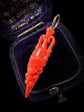 (SALE) EARLY 19TH CENTURY CARVED CORAL AMPHORA URN PENDANT
