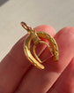 19TH CENTURY HORSESHOE & STIRRUP 18CT GOLD PENDANT