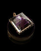 19TH CENTURY LARGE ROCK CRYSTAL PYRAMID PENDANT