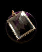 19TH CENTURY LARGE ROCK CRYSTAL PYRAMID PENDANT