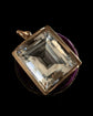 19TH CENTURY LARGE ROCK CRYSTAL PYRAMID PENDANT
