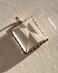 19TH CENTURY LARGE ROCK CRYSTAL PYRAMID PENDANT
