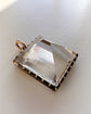 19TH CENTURY LARGE ROCK CRYSTAL PYRAMID PENDANT