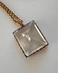 19TH CENTURY LARGE ROCK CRYSTAL PYRAMID PENDANT