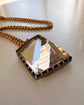 19TH CENTURY LARGE ROCK CRYSTAL PYRAMID PENDANT