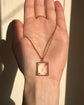 19TH CENTURY LARGE ROCK CRYSTAL PYRAMID PENDANT