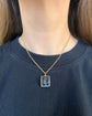 19TH CENTURY LARGE ROCK CRYSTAL PYRAMID PENDANT