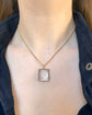 19TH CENTURY LARGE ROCK CRYSTAL PYRAMID PENDANT