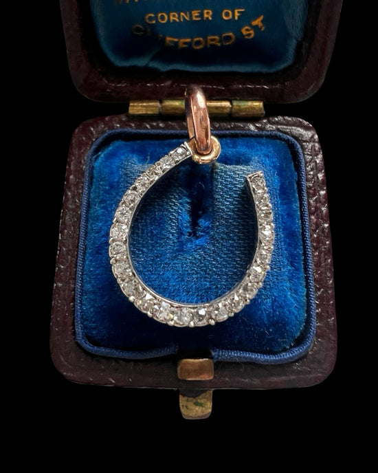 ANTIQUE DIAMOND HORSESHOE PENDANT