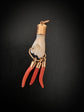 MOTHER OF PEARL & CORAL HAND PENDANT