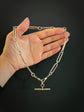 VICTORIAN SILVER PAPERCLIP LINK CHAIN