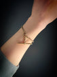 ANTIQUE 9CT GOLD CHARM CHAIN BRACELET
