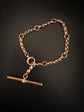 ANTIQUE 9CT GOLD CHARM CHAIN BRACELET