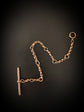 ANTIQUE 9CT GOLD CHARM CHAIN BRACELET
