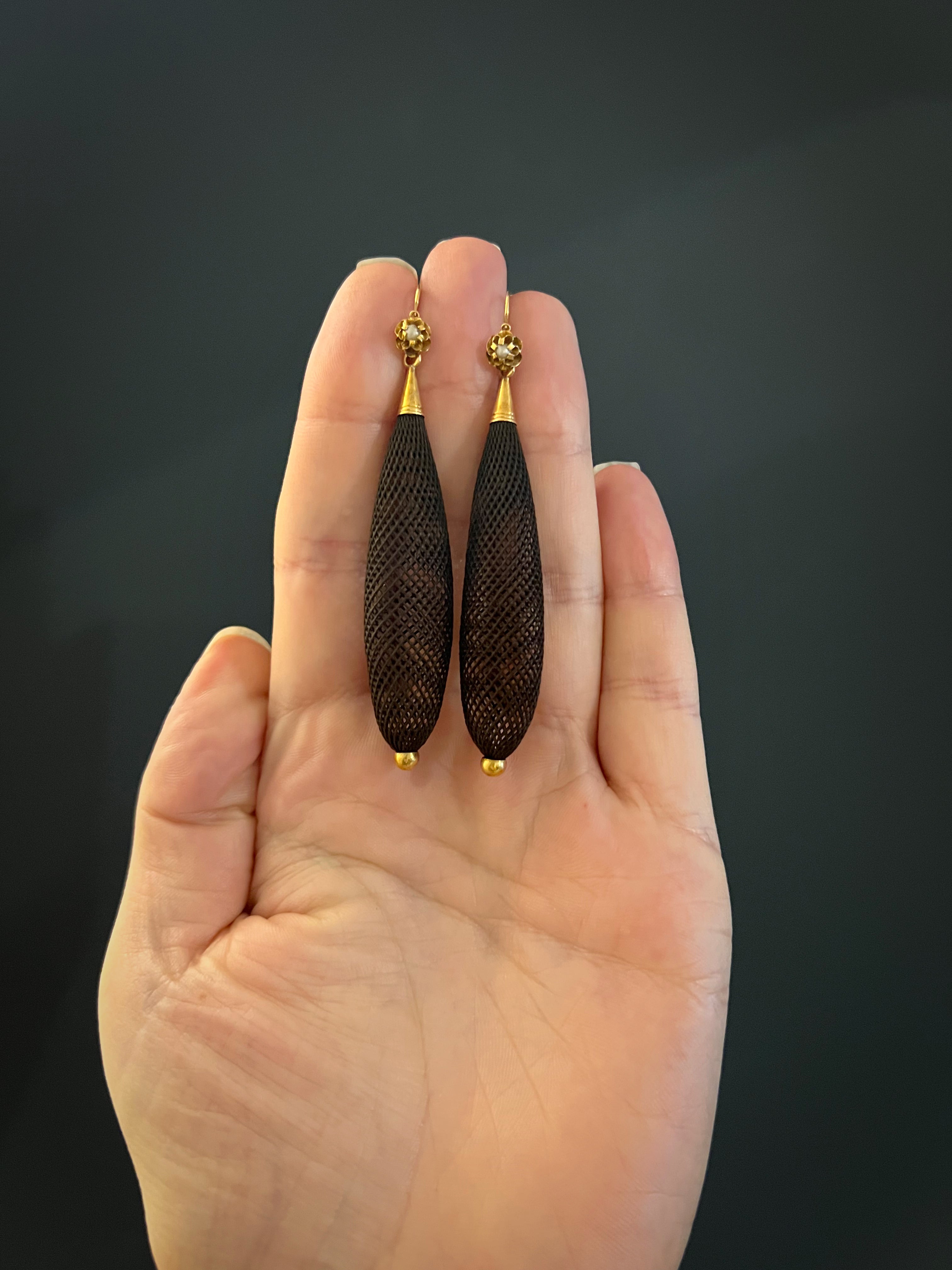 VICTORIAN HAIR EARRINGS – The Old Cut