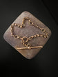 ANTIQUE 9CT GOLD CHARM CHAIN BRACELET