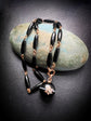 VICTORIAN ONYX NECKLACE WITH DIAMOND STAR PENDANT