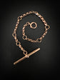 ANTIQUE 9CT GOLD CHARM CHAIN BRACELET