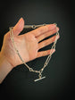 VICTORIAN SILVER PAPERCLIP LINK CHAIN