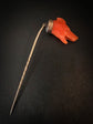 EARLY 19TH CENTURY CORAL GREYHOUND STICKPIN